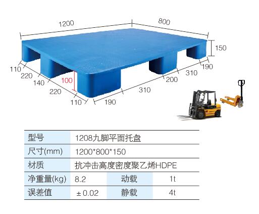 1208九腳平面托盤